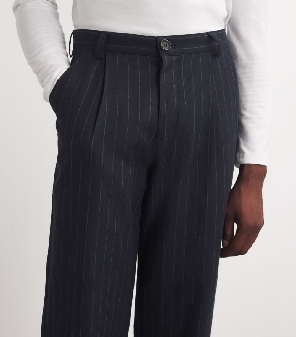 Oliver Spencer Oliver Spencer Striped Wide-Leg Trousers