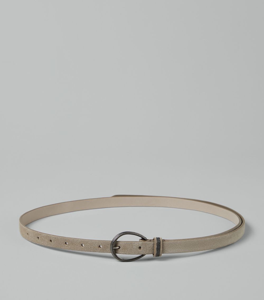 Brunello Cucinelli Brunello Cucinelli Suede Monili-Trim Belt