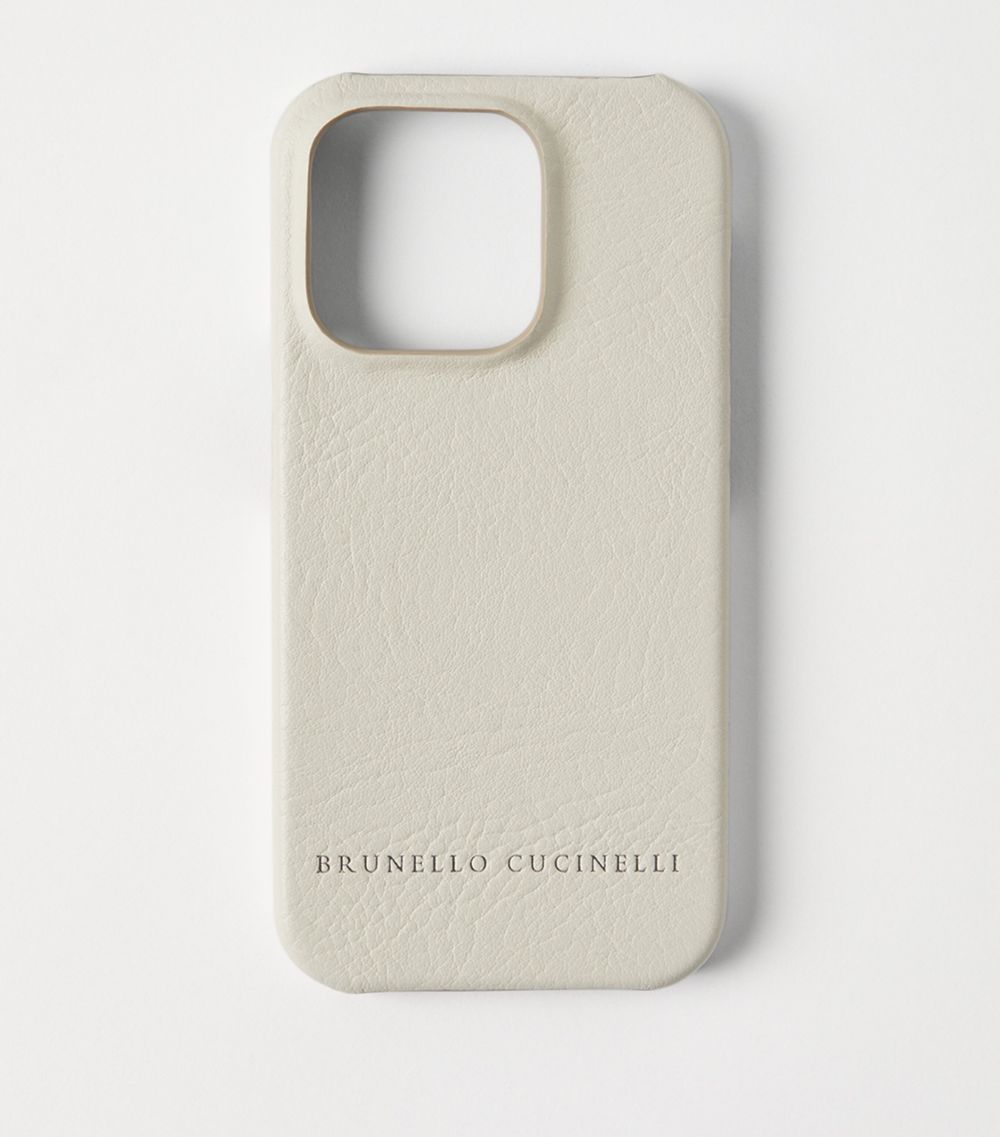 Brunello Cucinelli Brunello Cucinelli Leather Iphone 14 Pro Case