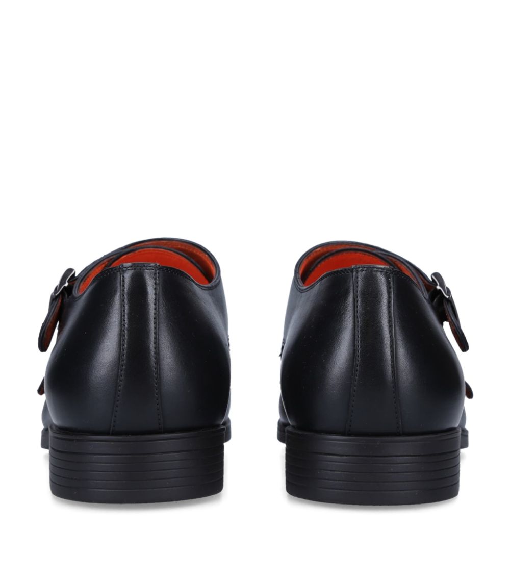 Santoni Santoni Leather New Simon Double Monk Shoes