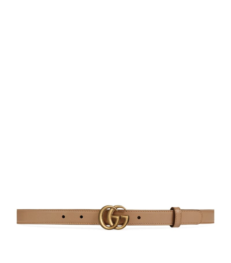 Gucci Gucci Leather Double G Thin Belt