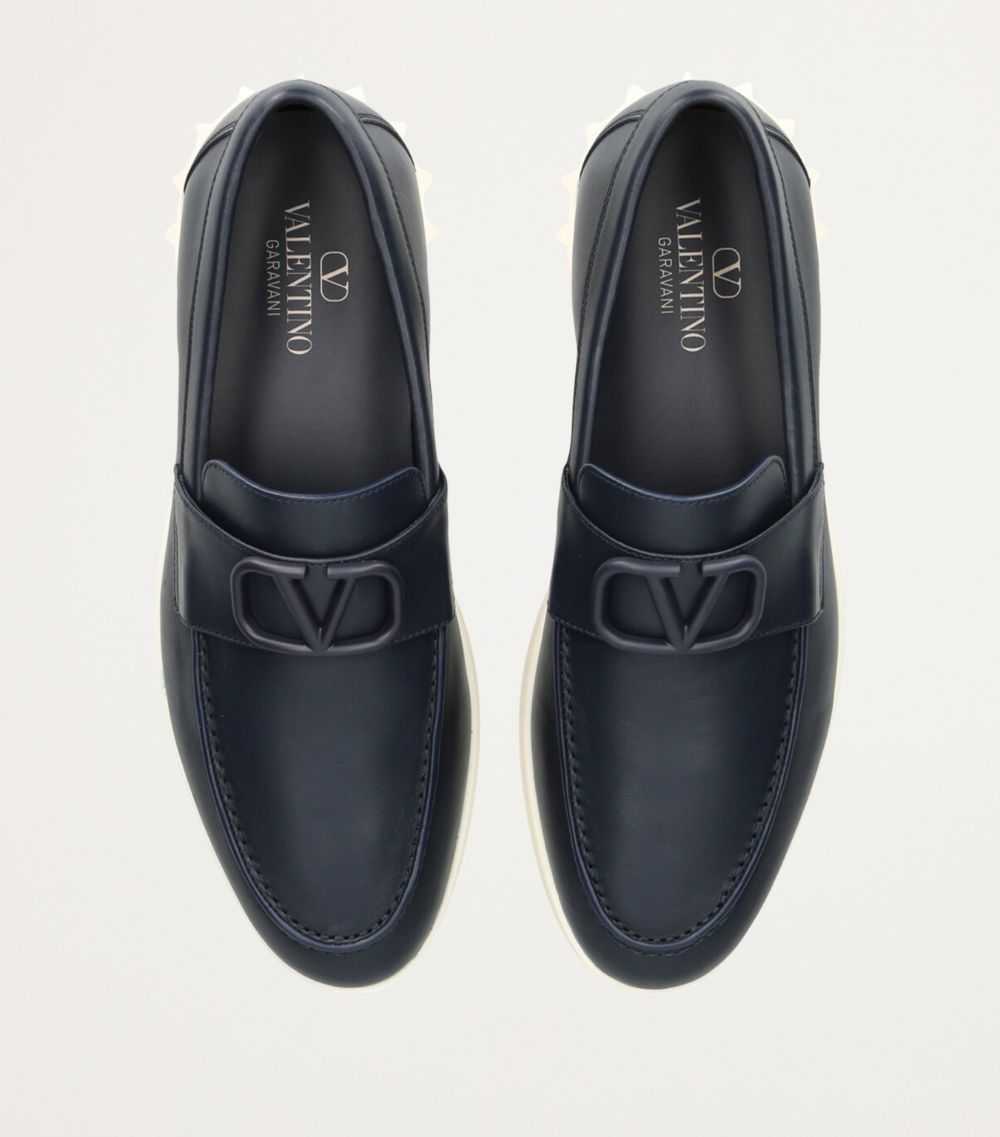 VALENTINO GARAVANI Valentino Garavani Leather Leisure Flows Loafers