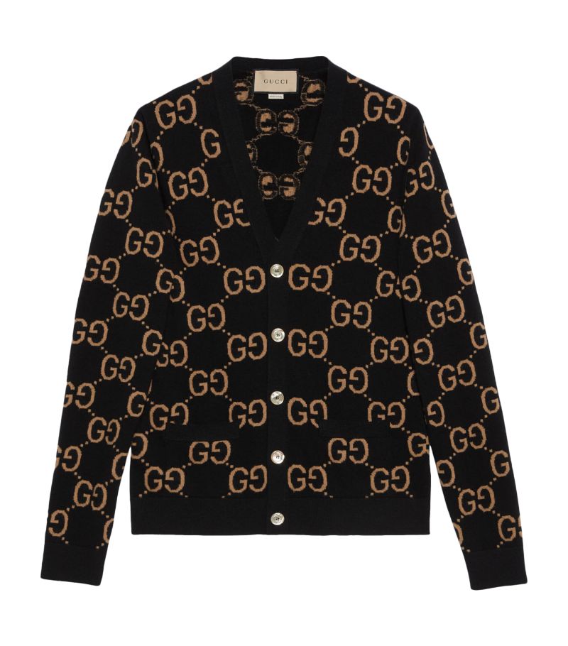 Gucci Gucci Wool Gg Jacquard Cardigan