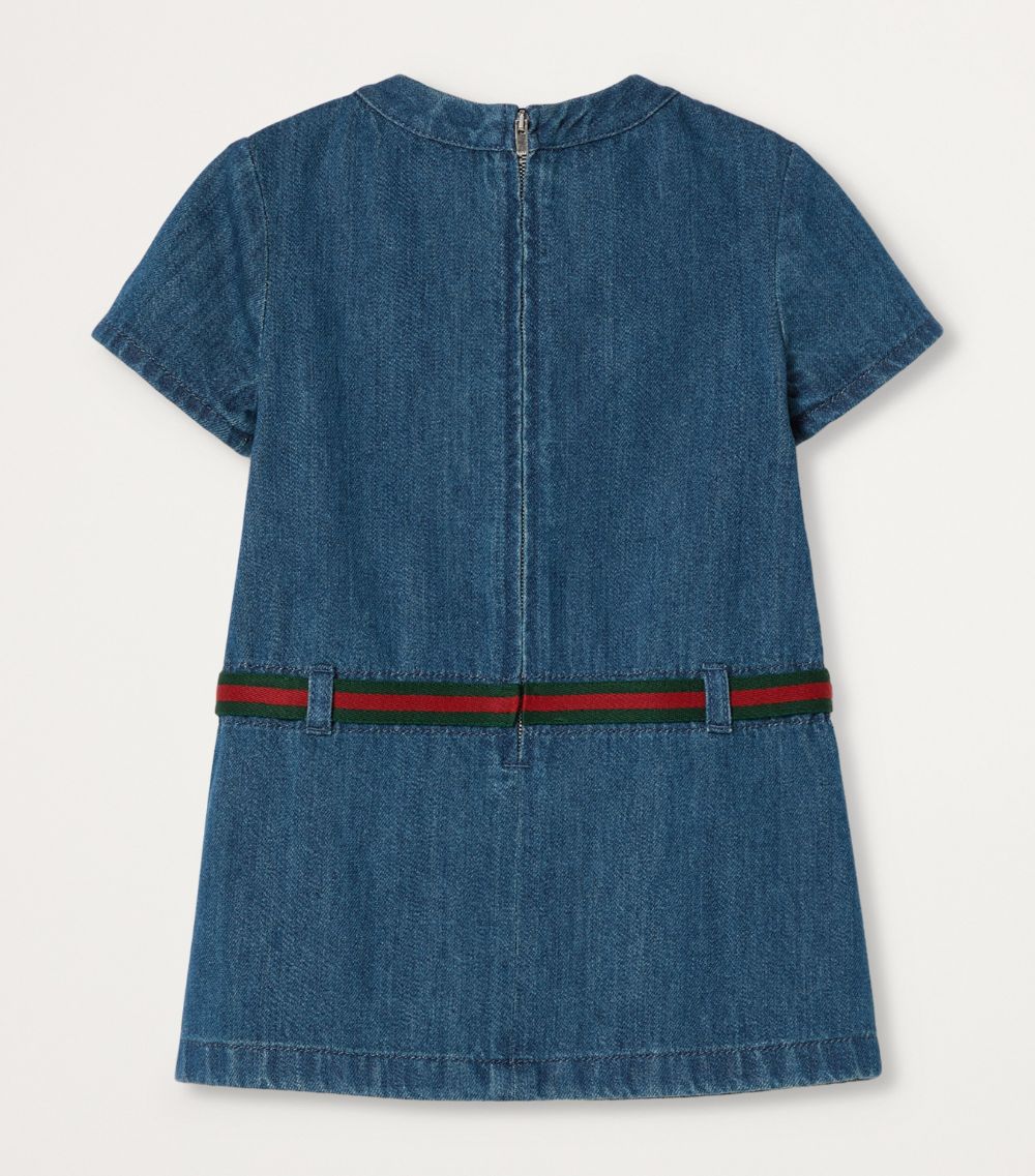 Gucci Gucci Kids Denim Web Stripe Dress (4-12 Years)