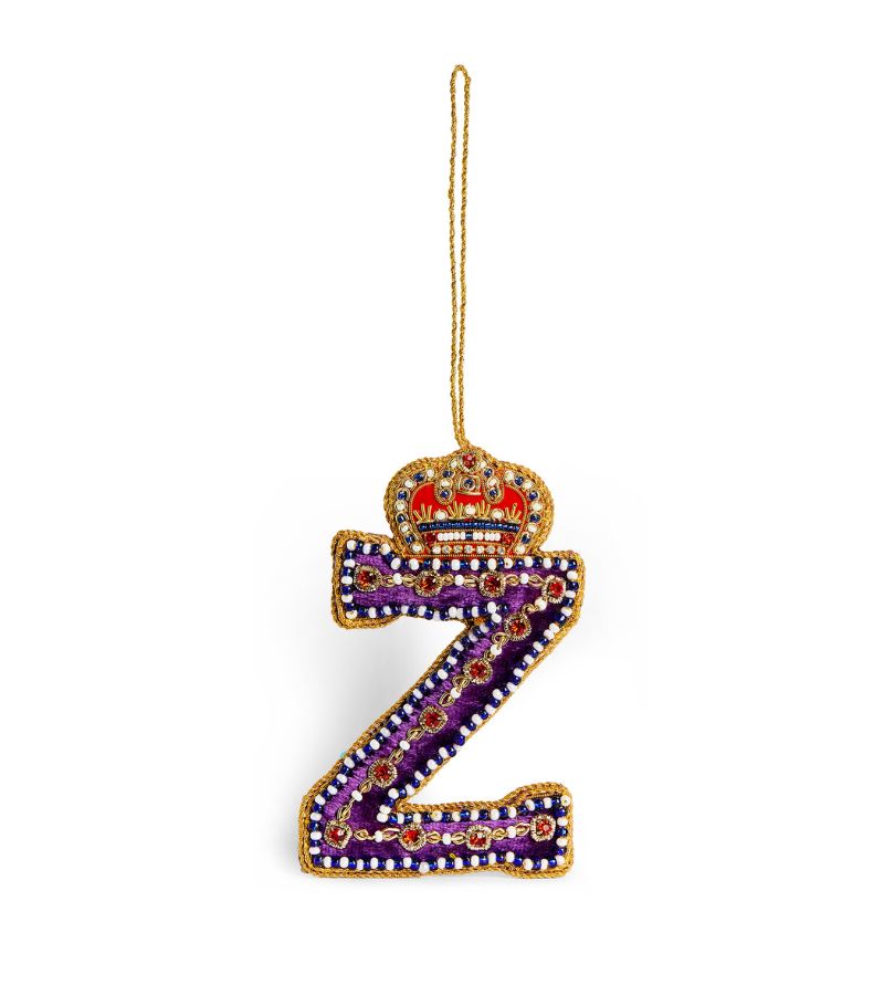 Tinker Tailor Tinker Tailor Embellished Crown Letter ‘Z' Tree Decoration