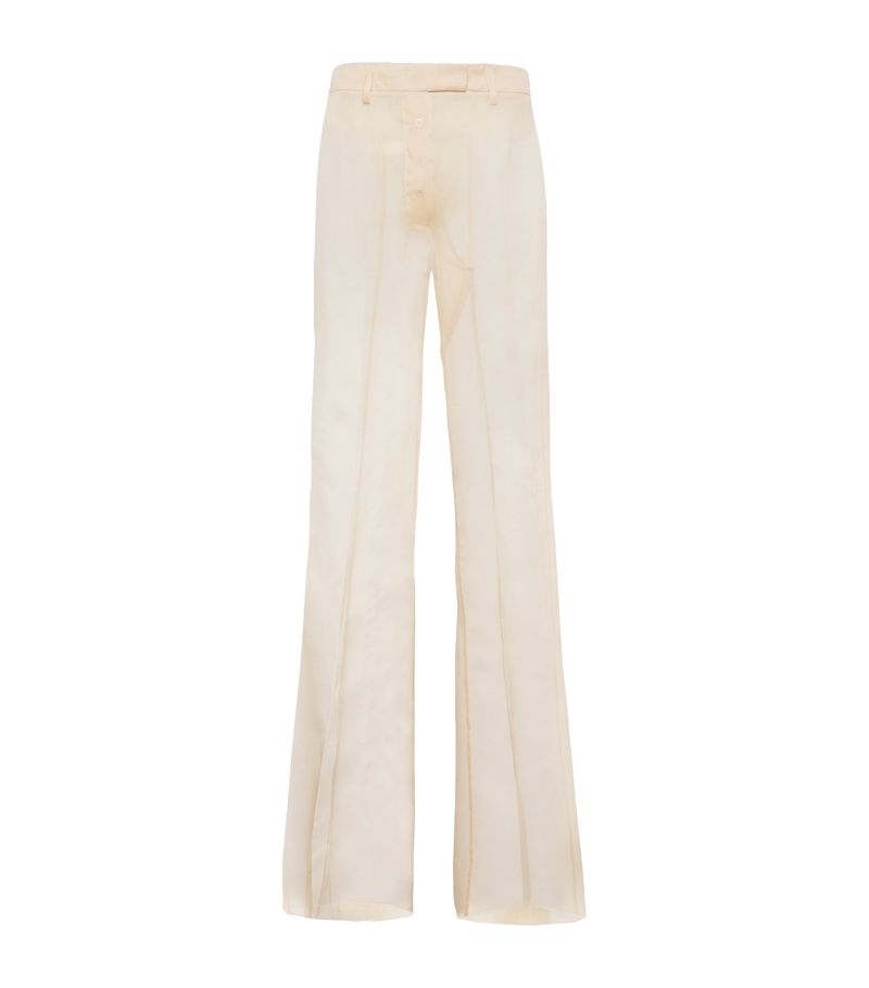 Prada Prada Silk Organza Tailored Trousers