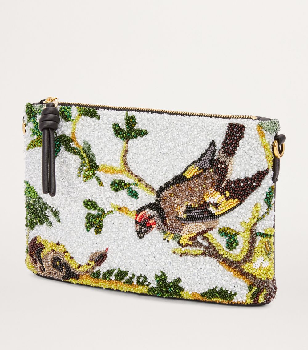 Loewe Loewe Small Beaded Goldfinch Tapestry Pouch