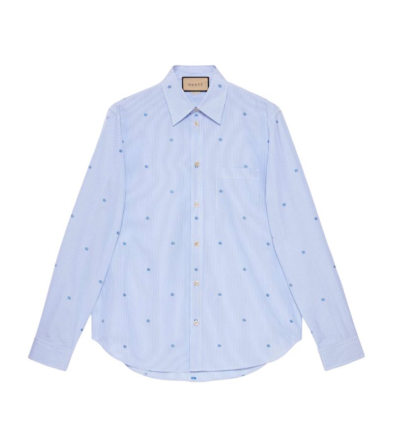 Gucci Gucci Embroidered Logo Shirt