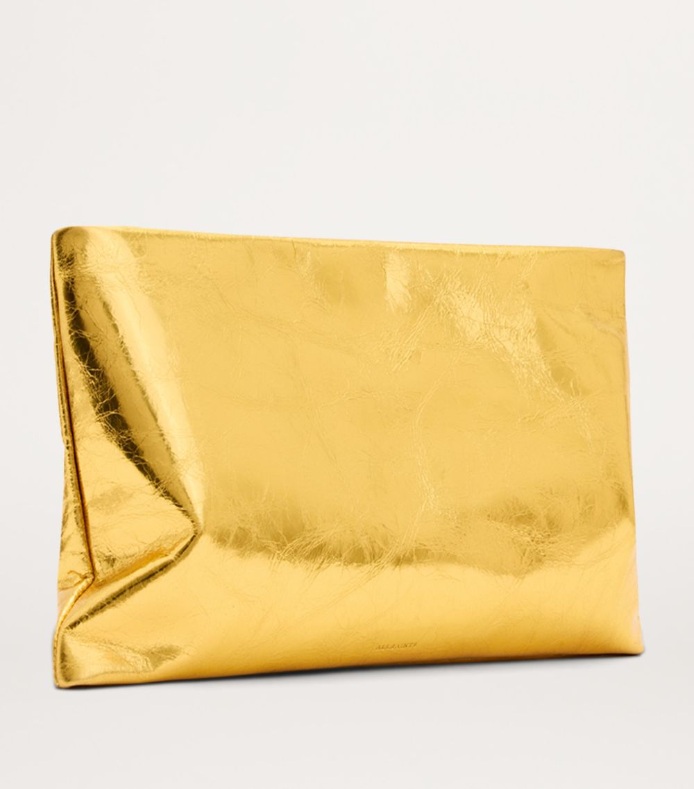 Allsaints Allsaints Metallic Leather Bettina Clutch Bag