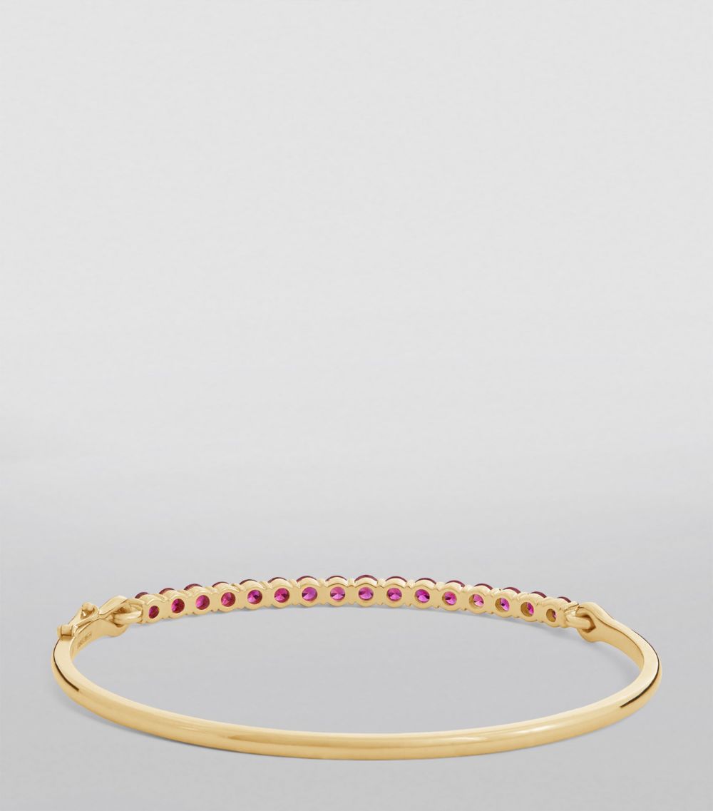 Melissa Kaye Melissa Kaye Yellow Gold And Pink Sapphire Lenox Bracelet