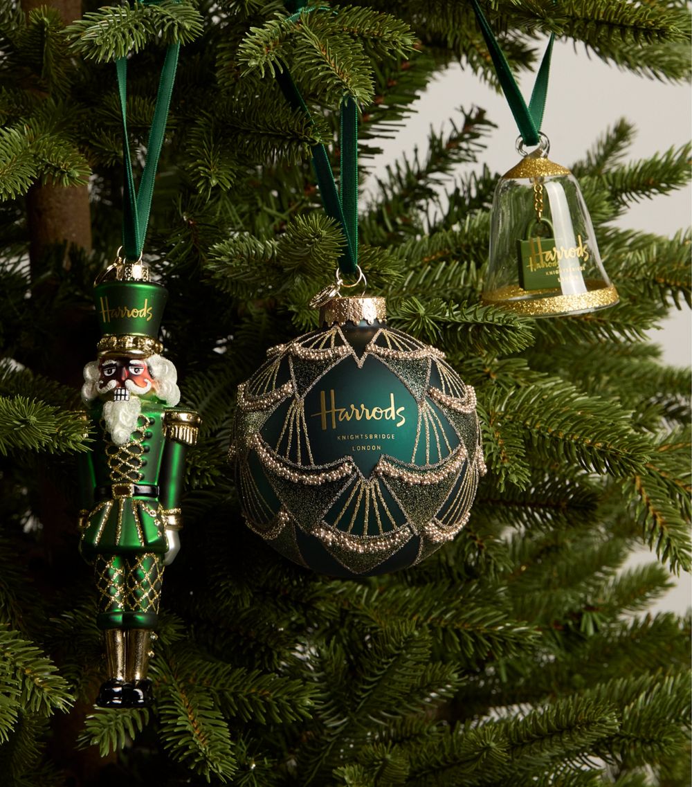 Harrods Harrods Glass-Blown Embellished Bauble