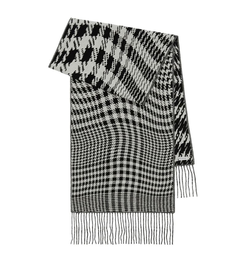 Burberry Burberry Cashmere-Blend Warped Check Scarf