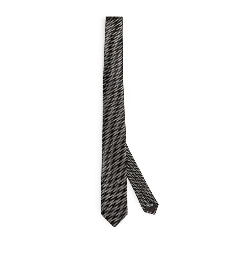 Giorgio Armani Giorgio Armani Silk Geometric Jacquard Tie