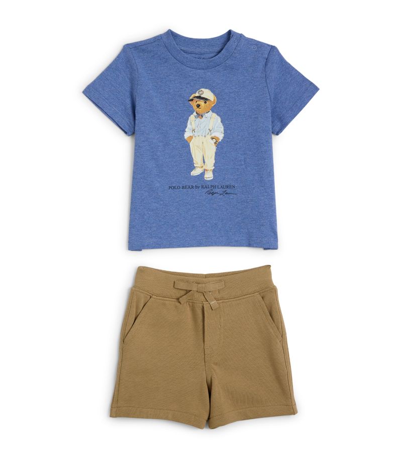 Ralph Lauren Kids Ralph Lauren Kids Cotton T-Shirt And Shorts Set (3-24 Months)