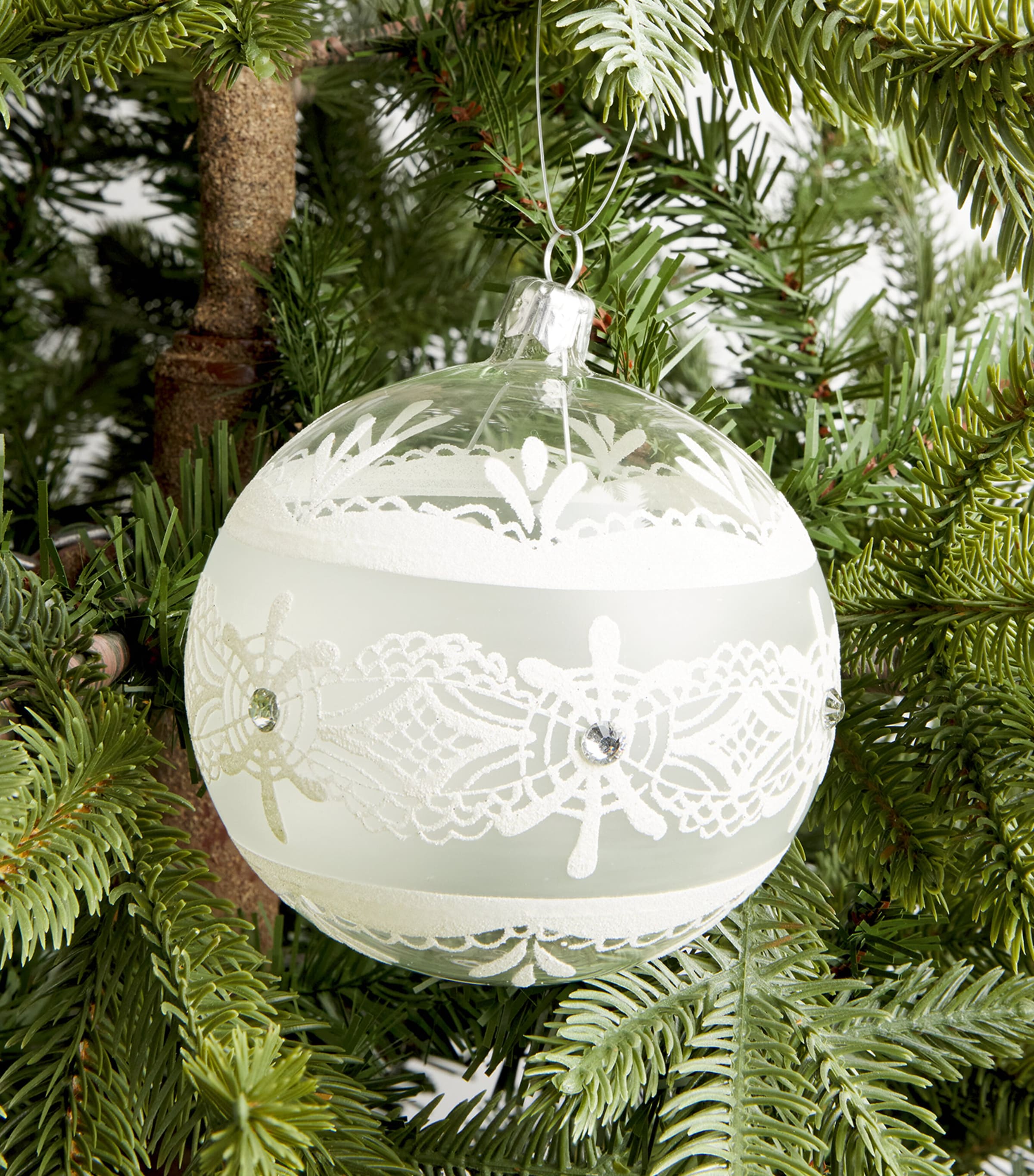 Harrods Harrods Glass Embellished Bauble