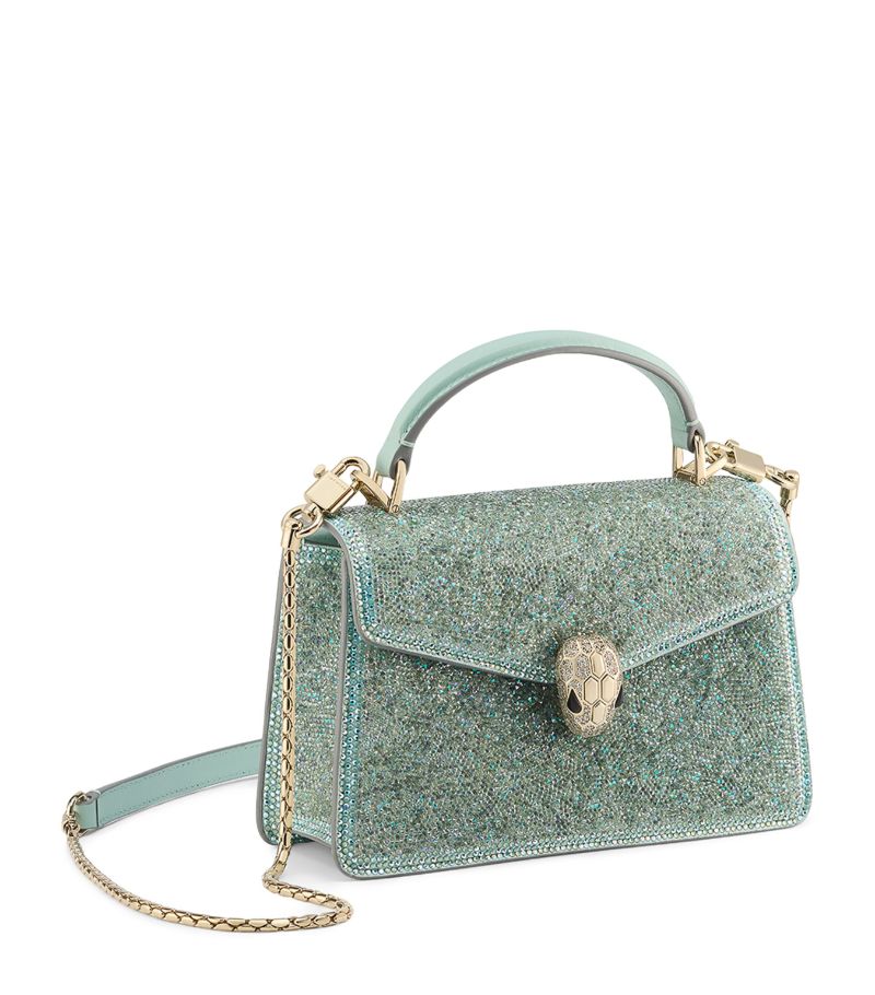 Bvlgari Bvlgari Mini Embellished Serpenti Forever Top-Handle Bag