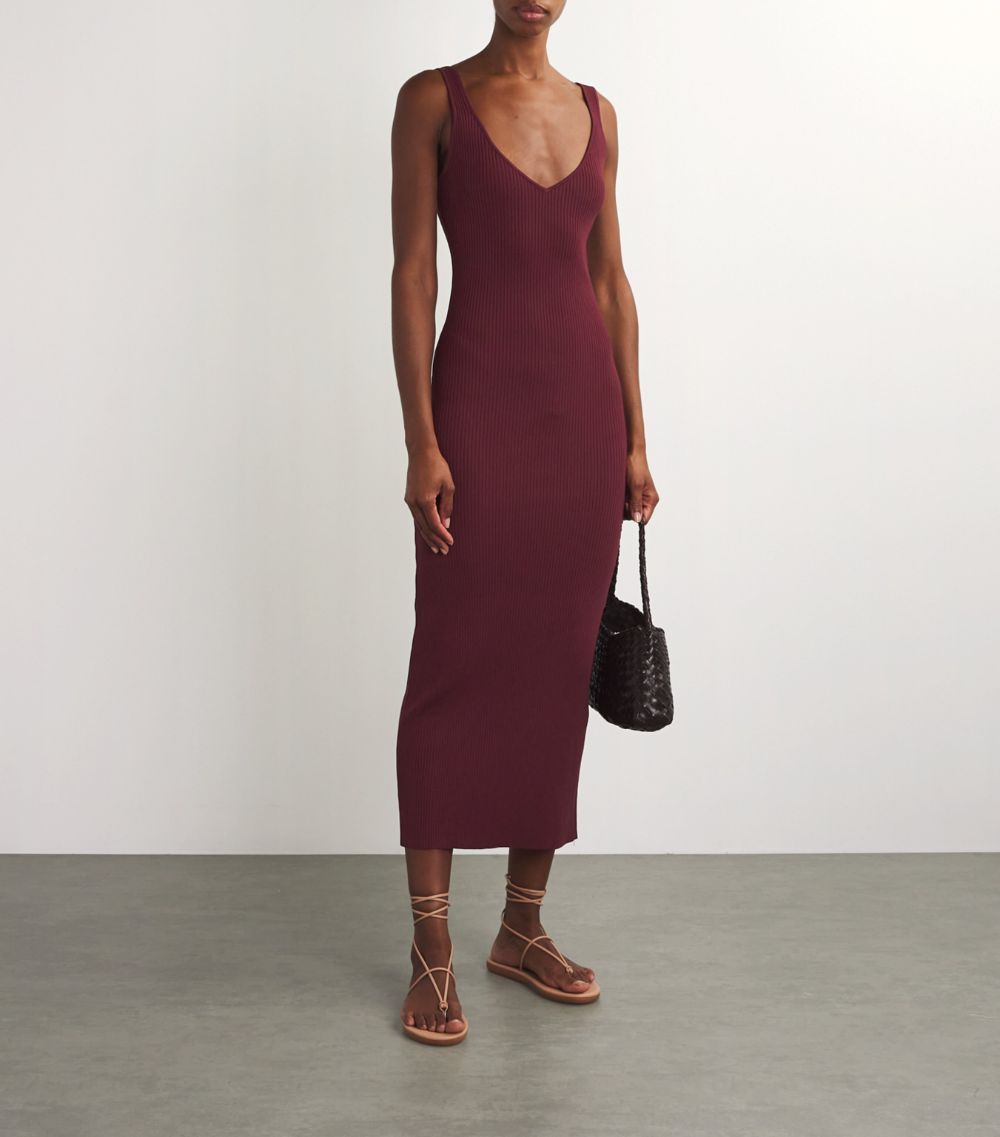 Good American Good American Rib-Knit Midi Dress