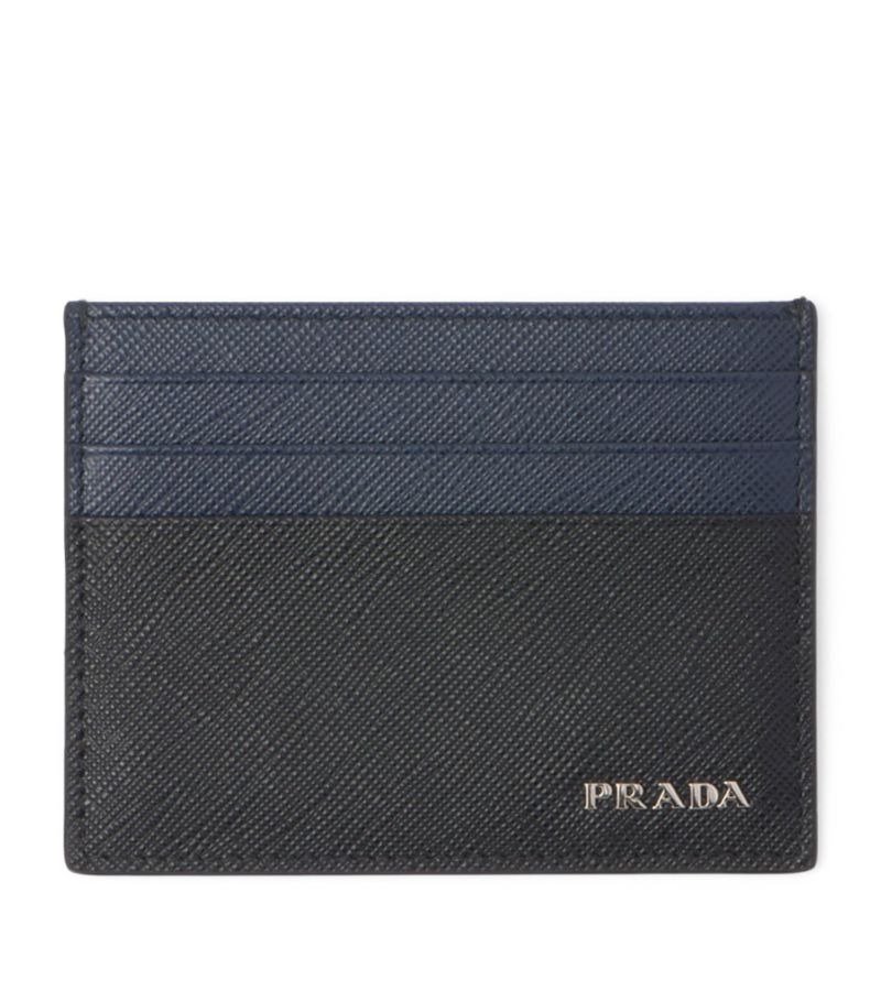 Prada Prada Saffiano Leather Two-Tone Card Holder