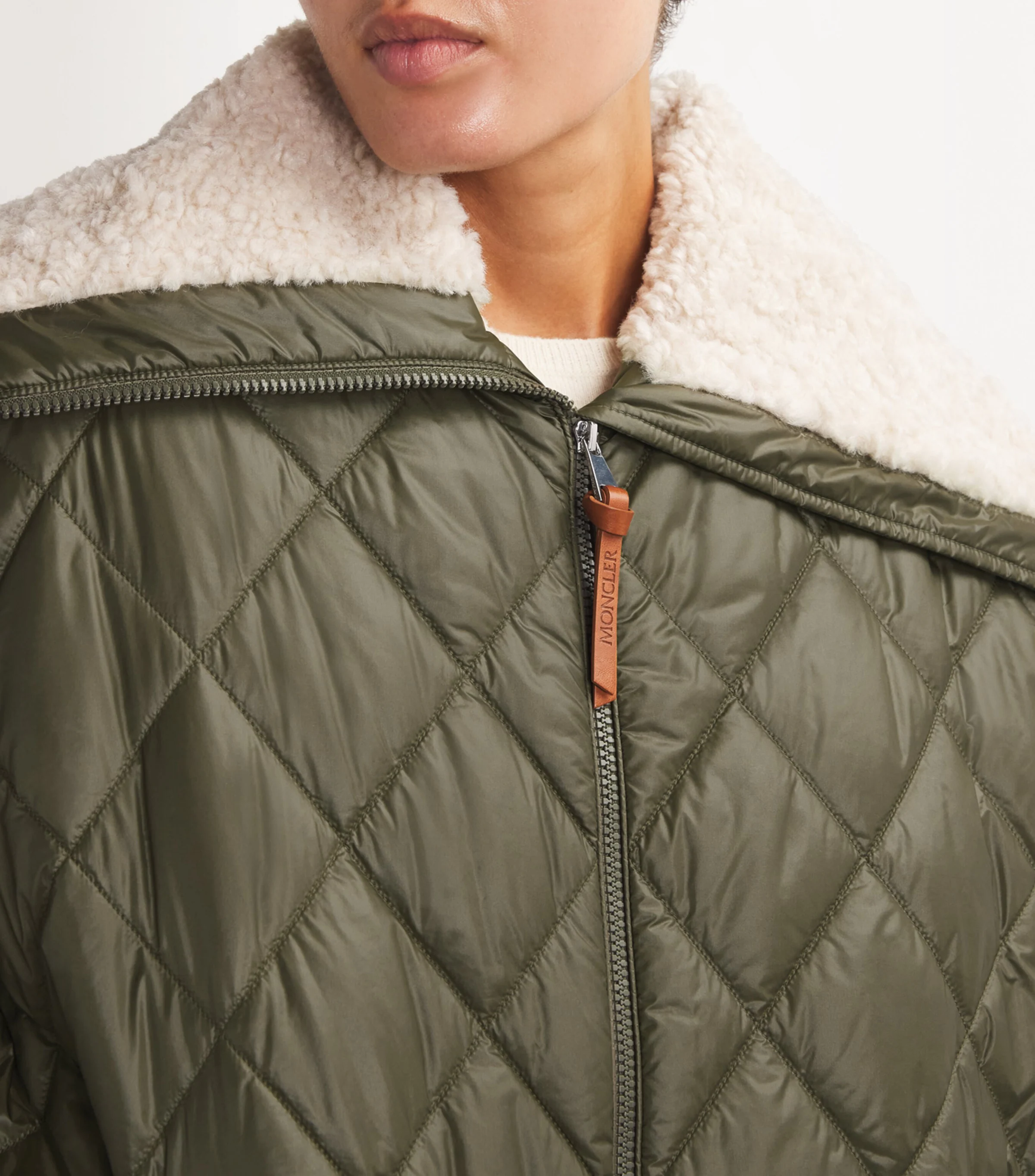 Moncler Moncler Down-Filled Quilted Cape Coat