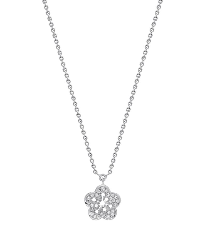 Boodles Boodles White Gold and Diamond Mini Blossom Pendant Necklace