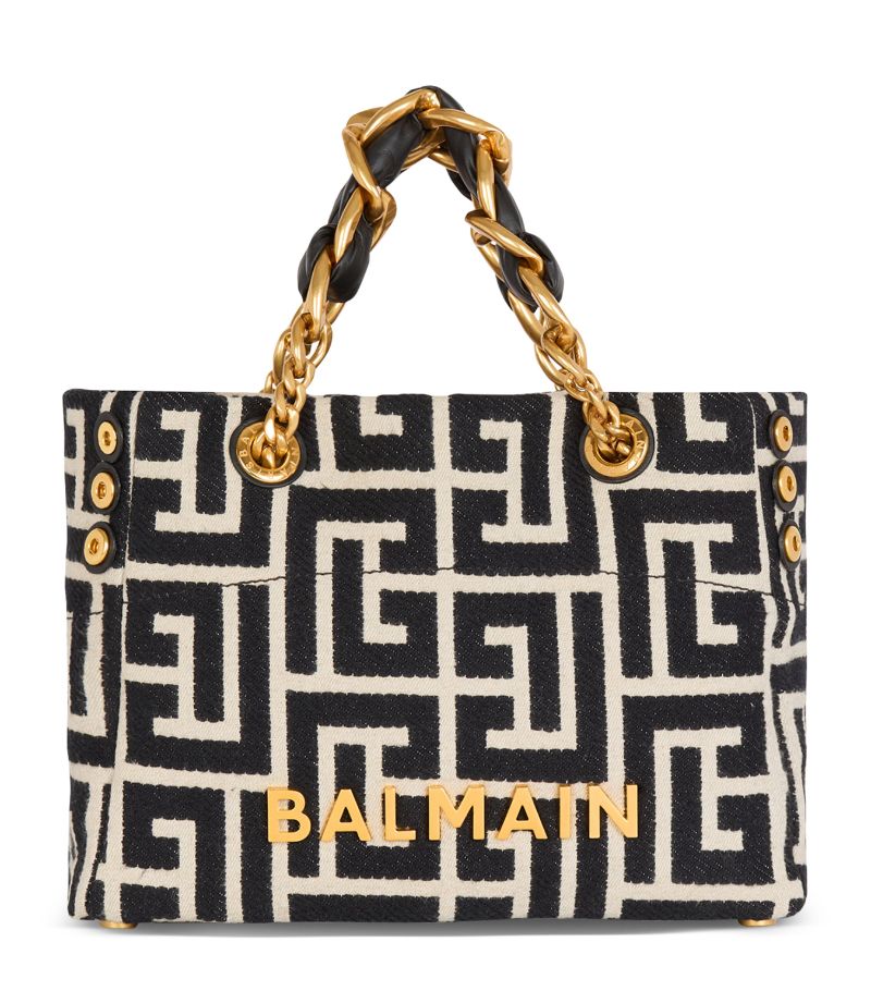 Balmain Balmain Small Pb Labyrinth 1945 Soft Tote Bag