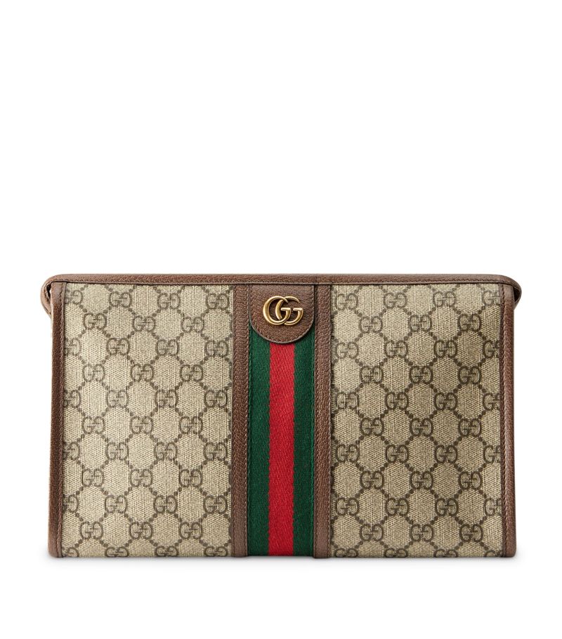 Gucci Gucci Leather Ophidia Gg Wash Bag