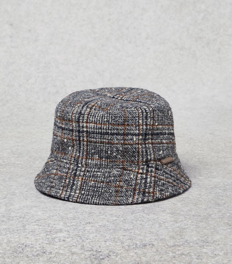 Brunello Cucinelli Brunello Cucinelli Wool-Alpaca Check Bucket Hat