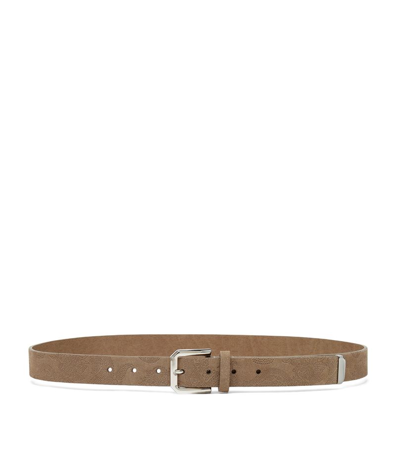 Brunello Cucinelli Brunello Cucinelli Leather Paisley Belt