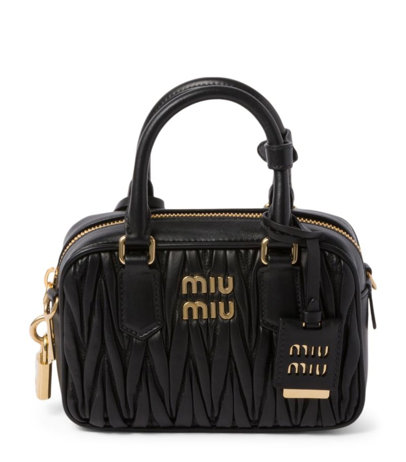 Miu Miu Miu Miu Small Matelassé Leather Arcadie Top-Handle Bag