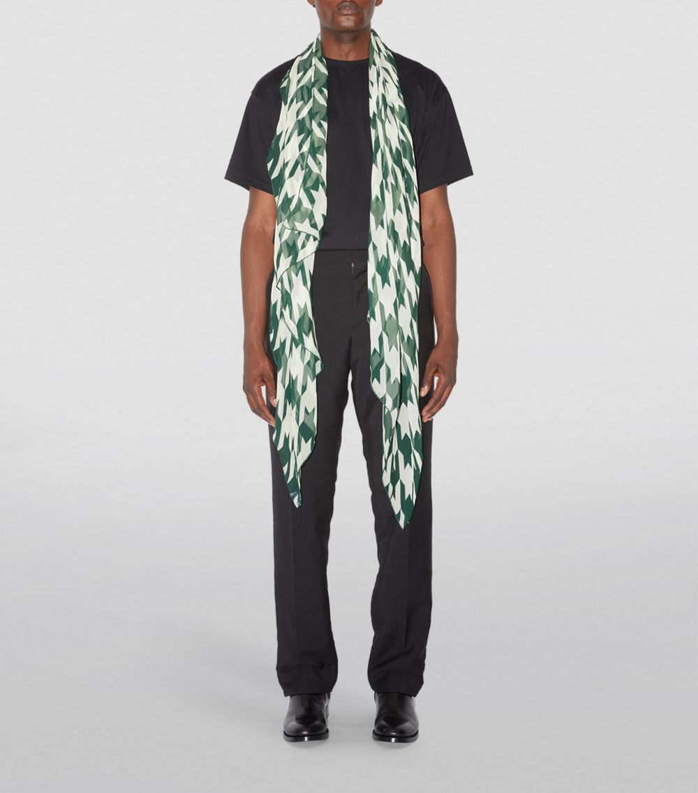 Burberry Burberry Silk Houndstooth Scarf