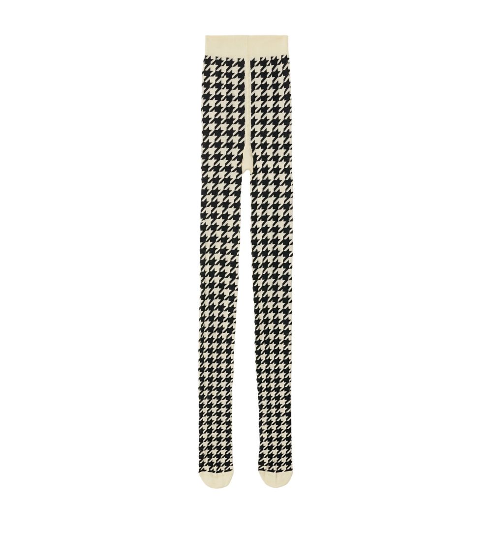 Burberry Burberry Wool-Blend Houndstooth Tights