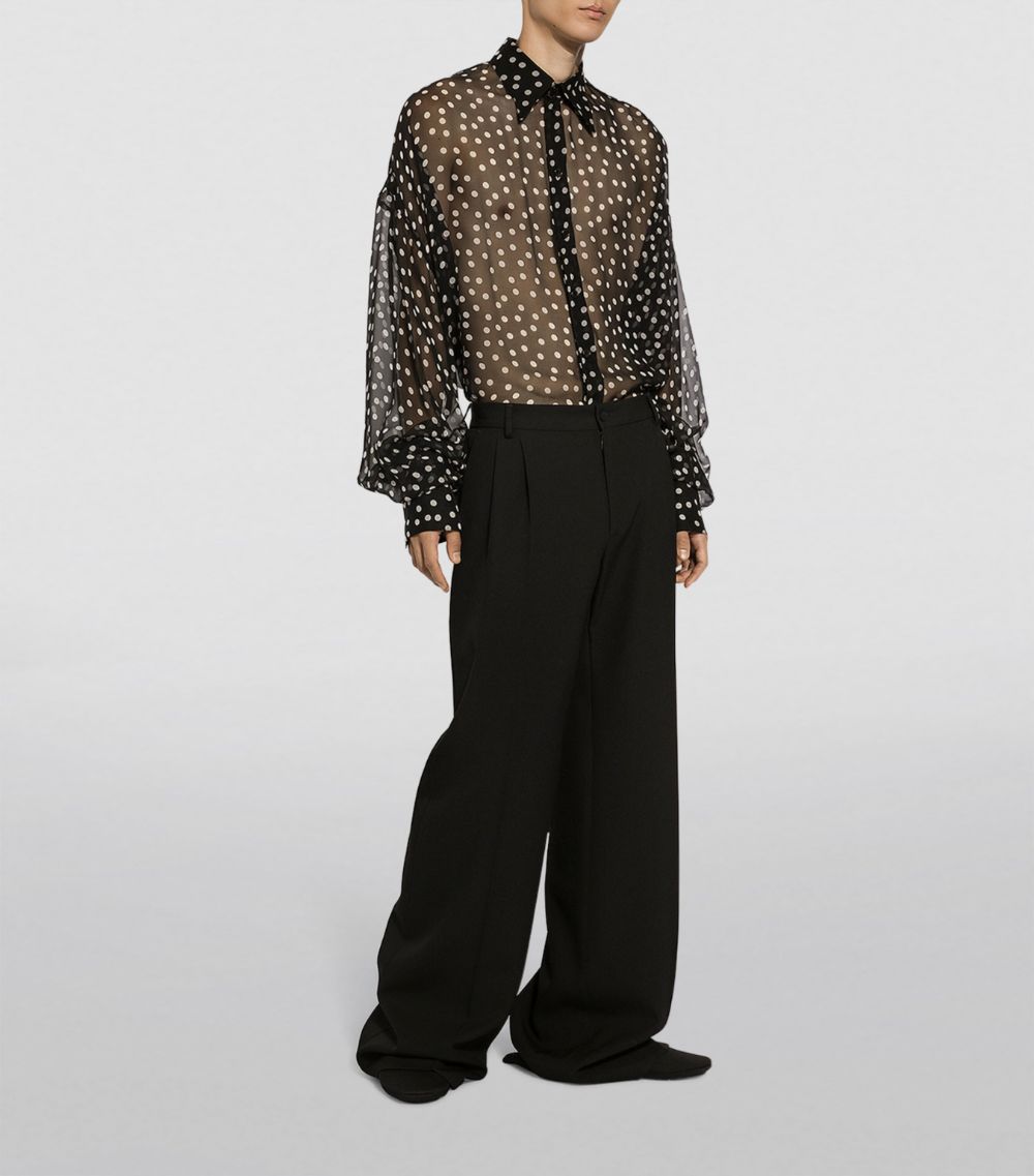 Dolce & Gabbana Dolce & Gabbana Silk Polka-Dot Shirt