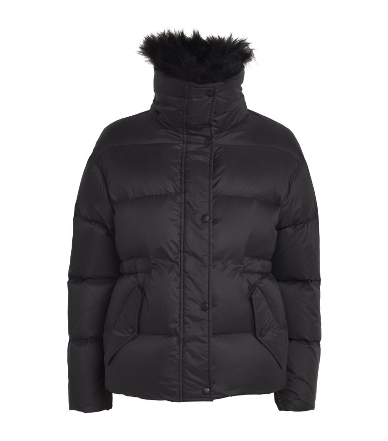  Yves Salomon Army Lambswool-Trim Down Jacket