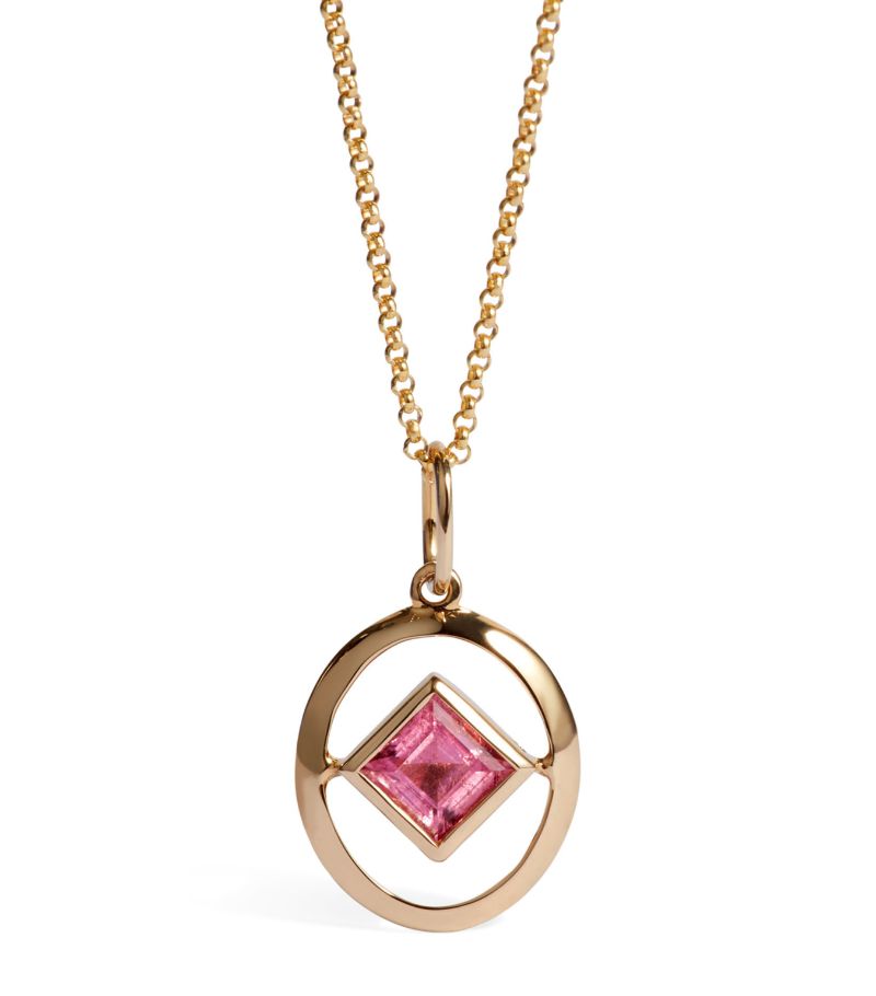 Annoushka Annoushka Yellow Gold And Tourmaline Birthstone Necklace