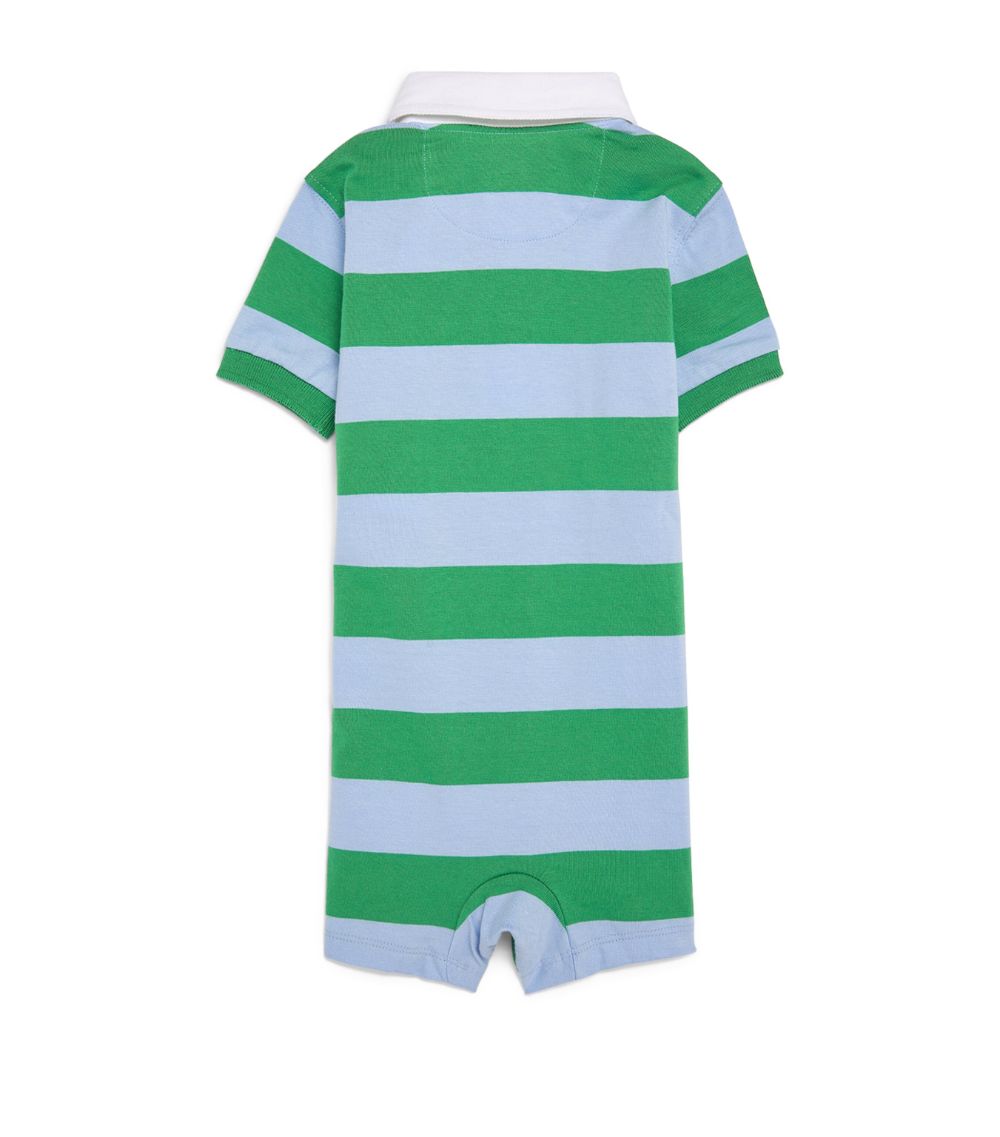 Ralph Lauren Kids Ralph Lauren Kids Striped Polo Pony Playsuit (3-12 Months)