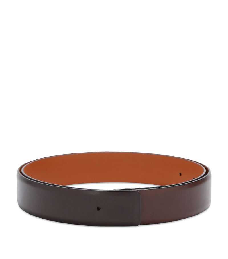 Santoni Santoni Leather Belt Strap