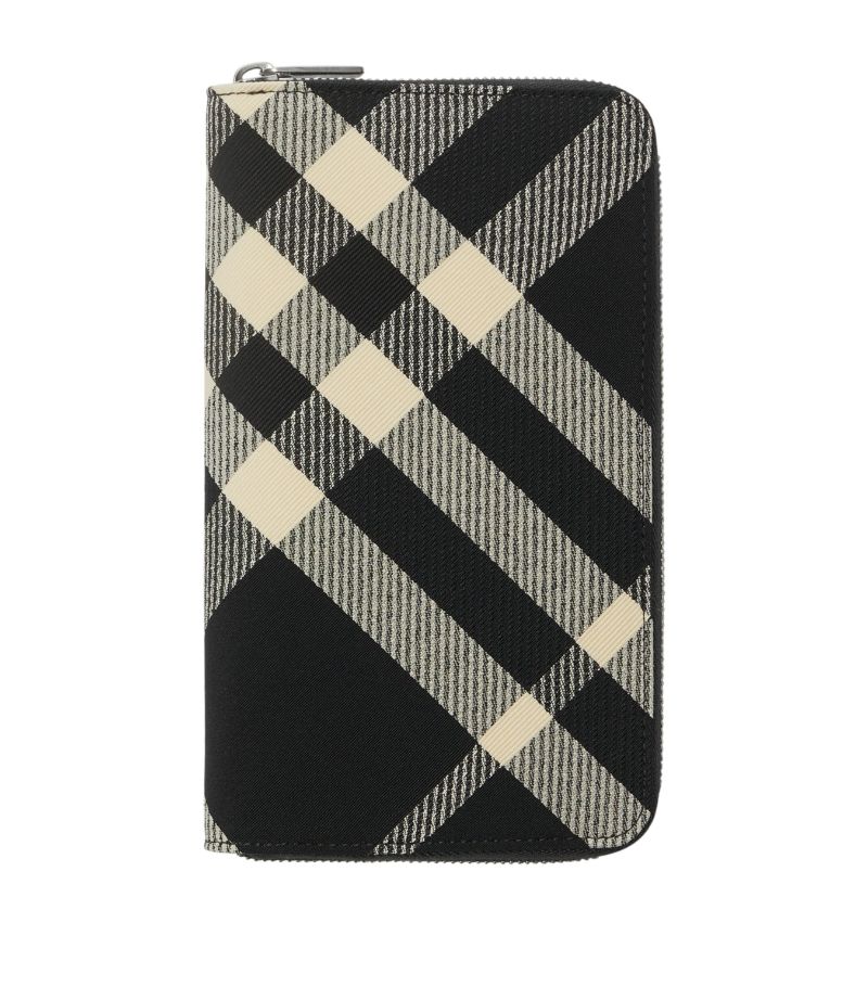 Burberry Burberry Large Check Zip Wallet