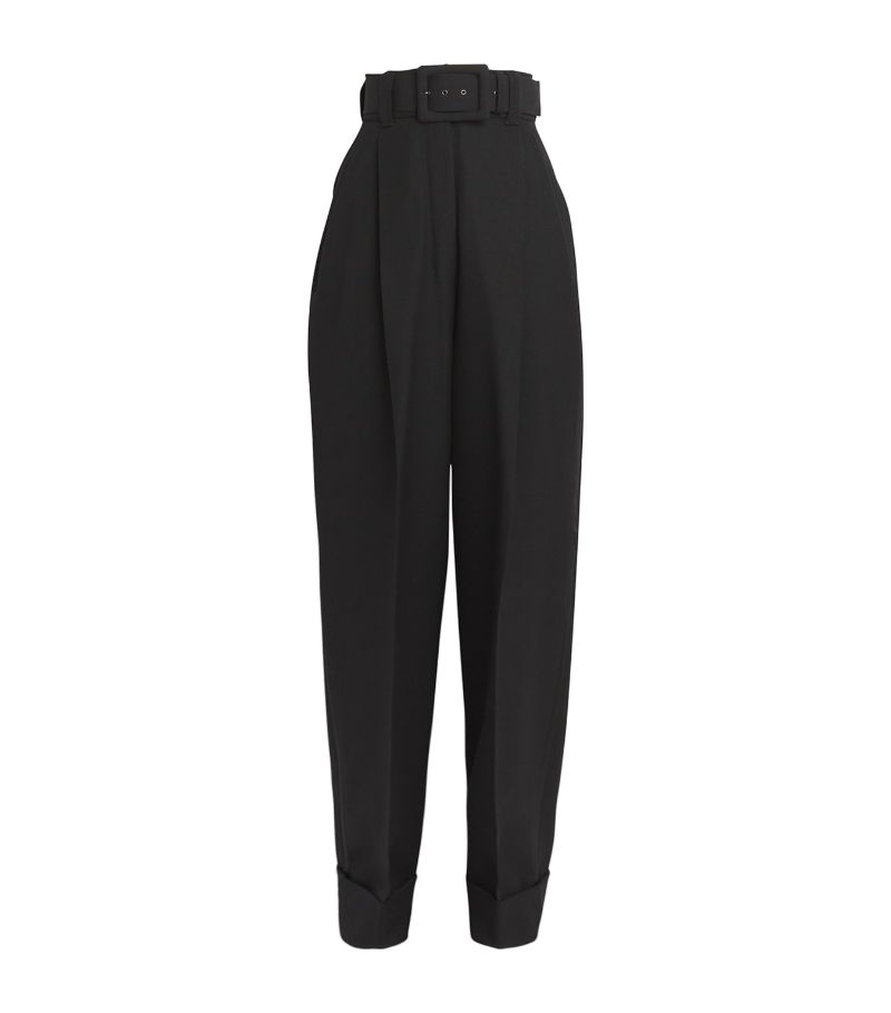 Max Mara Max Mara Virgin Wool Belted Trousers