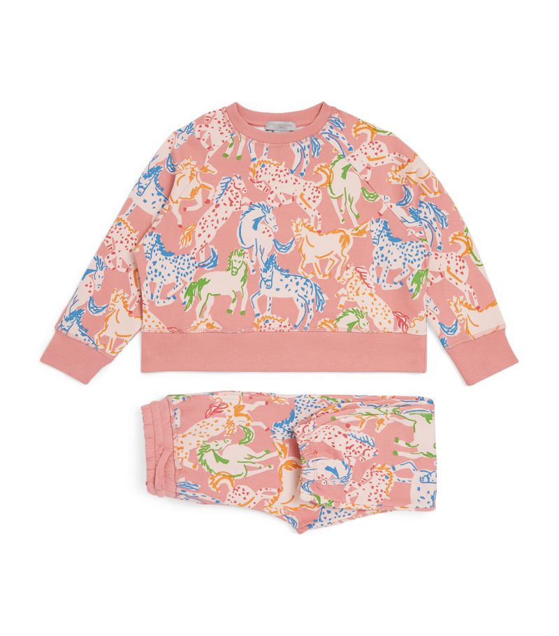 Stella McCartney Kids Stella Mccartney Kids Cotton Horse Print Tracksuit Set (3-14 Years)