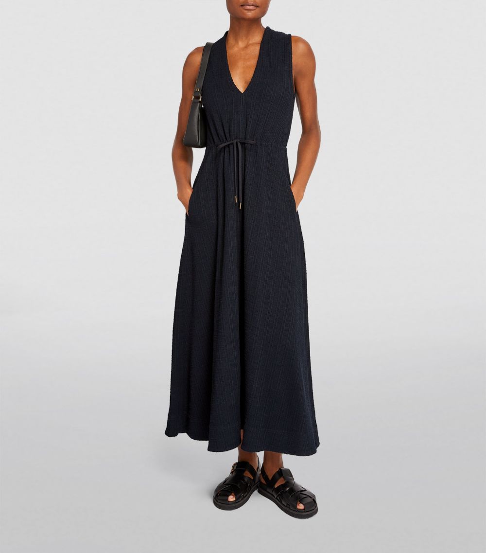 Me+Em Me+Em Textured Drawstring Maxi Dress