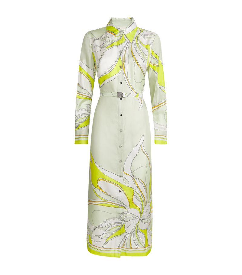 Tory Burch Tory Burch Silk Belted Midi Shirt Dress