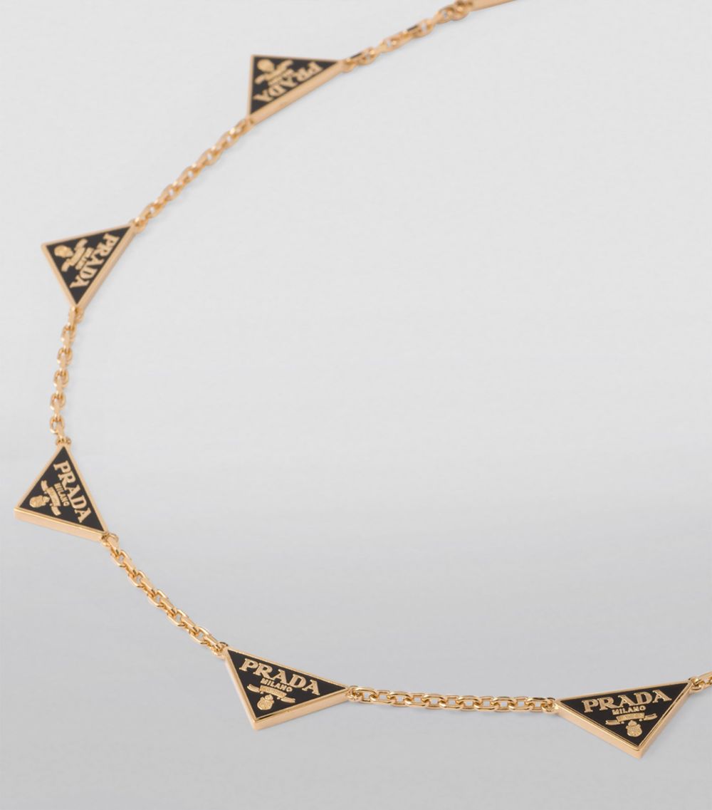 Prada Prada Enamel Triangle Necklace