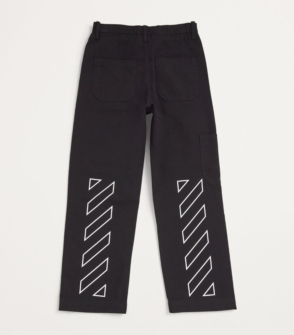 Off-White Kids Off-White Kids Diagonal-Outline Cargo Trousers (4-12 Years)