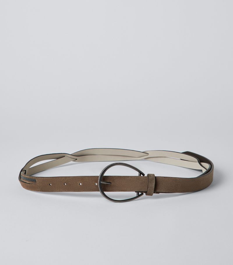 Brunello Cucinelli Brunello Cucinelli Suede Monili-Trim Belt