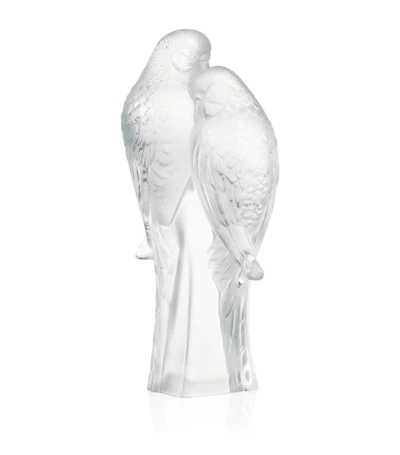 Lalique Lalique Crystal Parakeets Sculpture