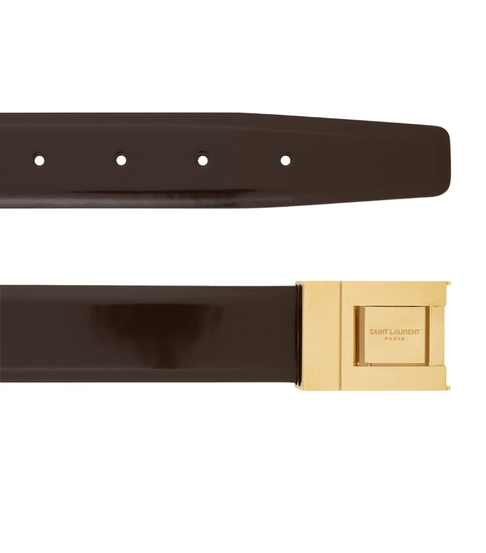 Saint Laurent Saint Laurent Leather Flat Buckle Belt