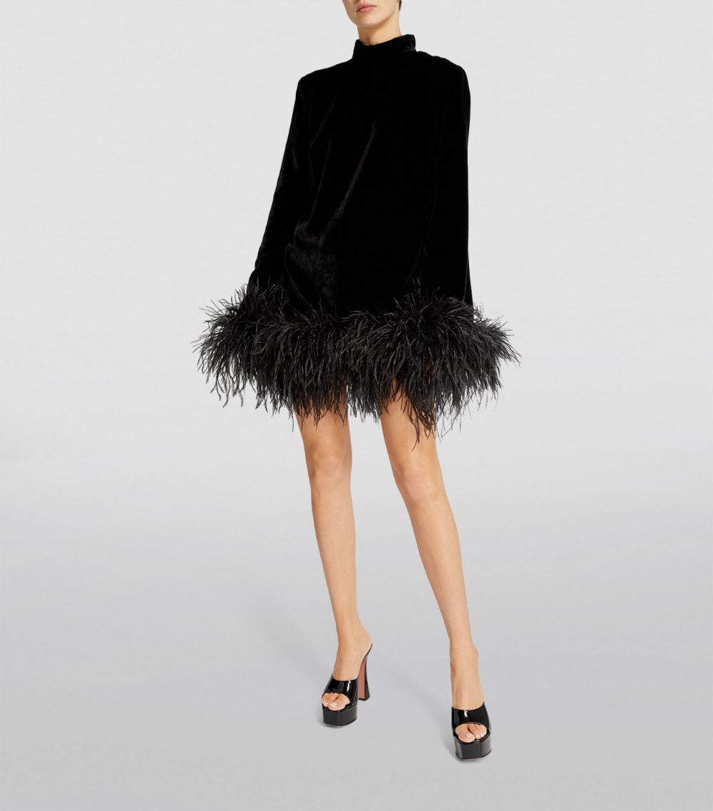 Taller Marmo Taller Marmo Ostrich Feather Gina Mini Dress