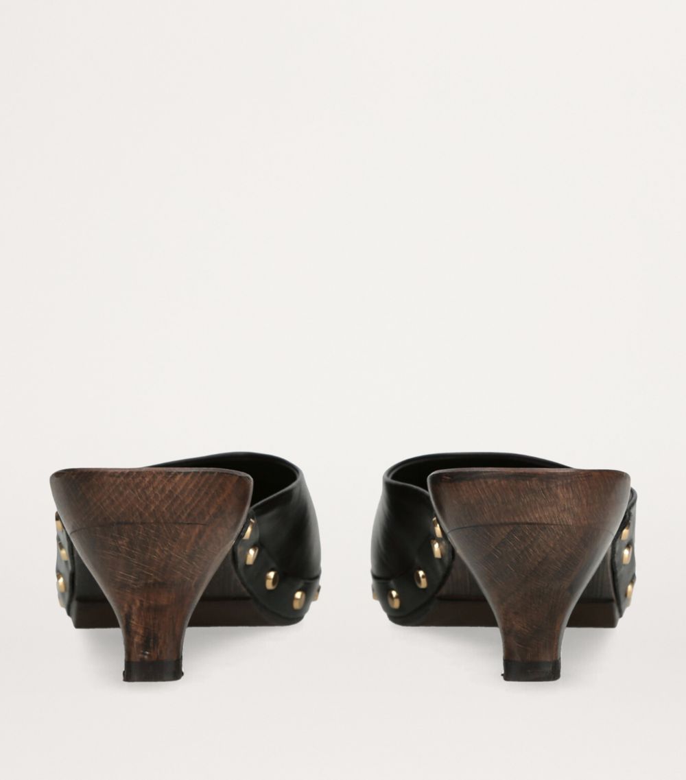 Chloé Chloé Leather Judith Studded Clogs 40