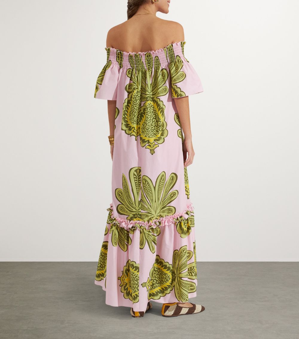 La Doublej La Doublej Silk Pineapple Capalbio Maxi Dress