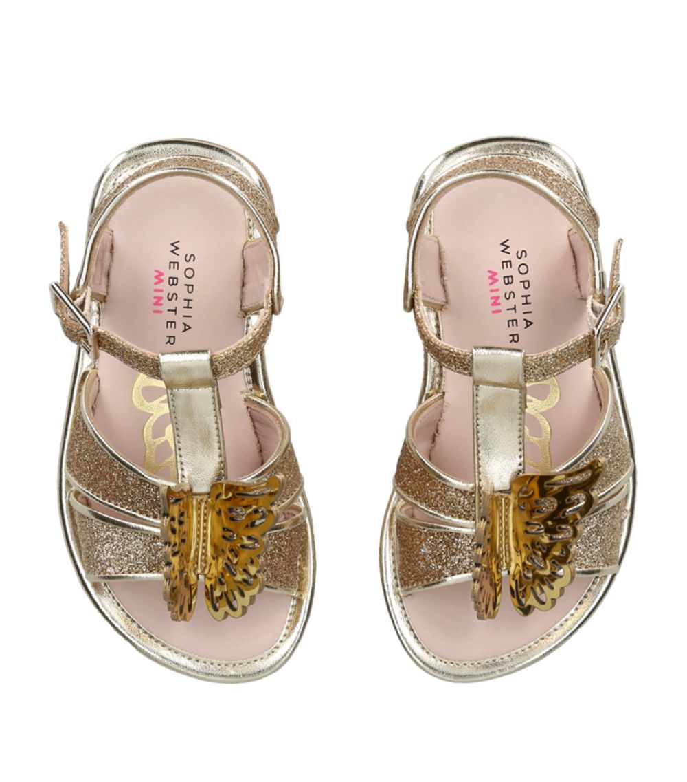 Sophia Webster Mini Sophia Webster Mini Leather Glitter Celeste Sandals